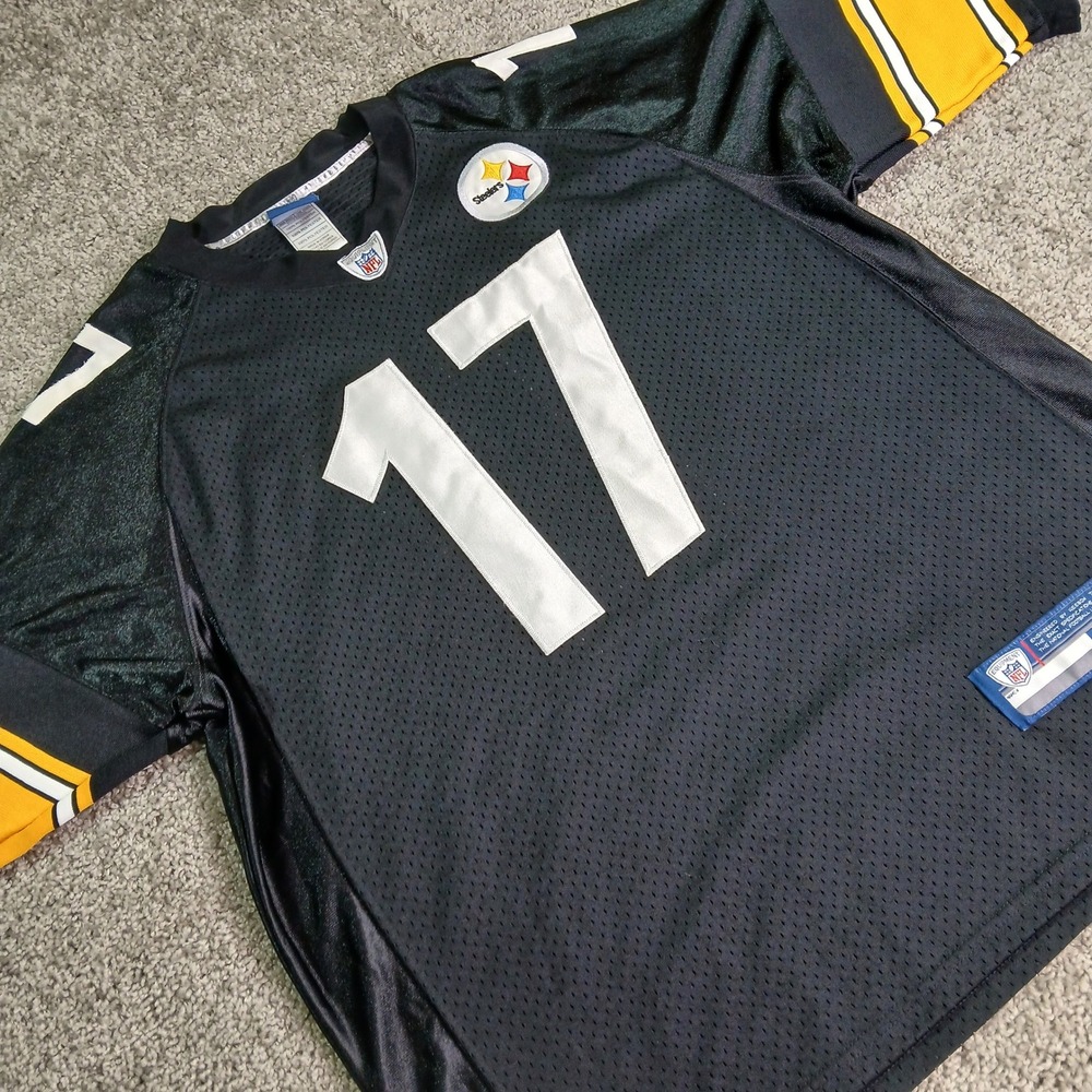 Reebok NFL Pittsburgh Steelers Mike Wallace 17 Jersey Mens 50 Black R700A